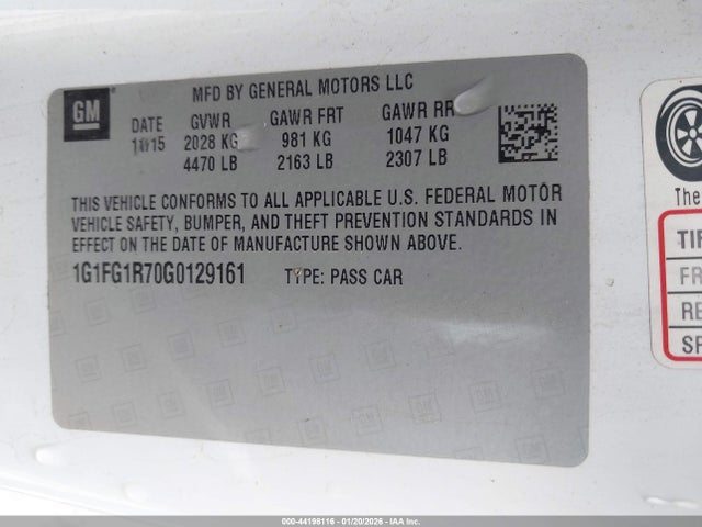 1G1FG1R70G0129161 Chevrolet CAMARO 2SS