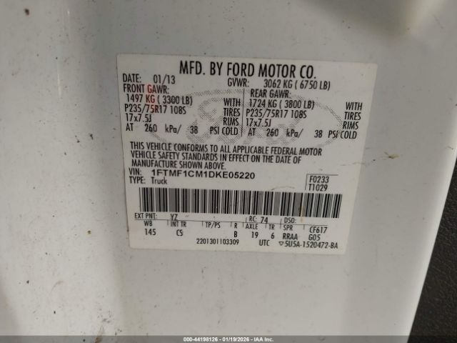 2013 FORD F-150 1FTMF1CM1DKE05220 Photo 8