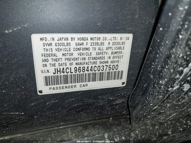 2004 ACURA TSX JH4CL96844C037500 Photo 8