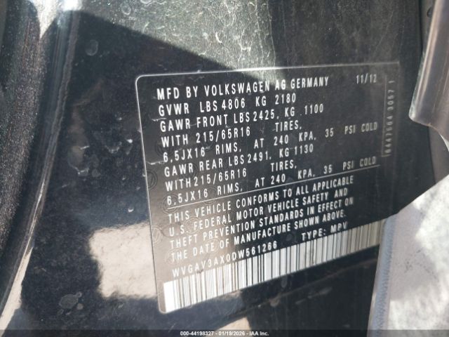 2013 VOLKSWAGEN TIGUAN WVGAV3AX0DW561266 Photo 8