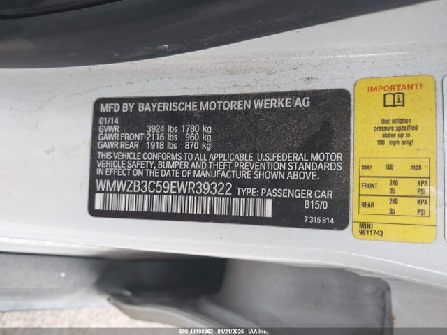 2014 MINI COUNTRYMAN WMWZB3C59EWR39322 Photo 8