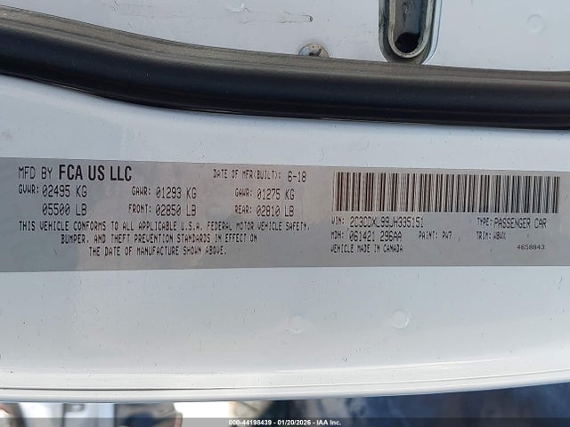 2C3CDXL99JH335151 Dodge Charger Srt Hellcat Rwd