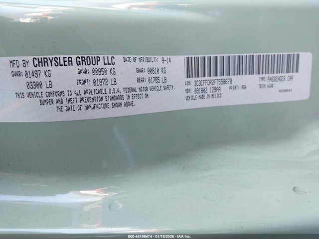 2015 FIAT 500C 3C3CFFDR2FT558679 Photo 8