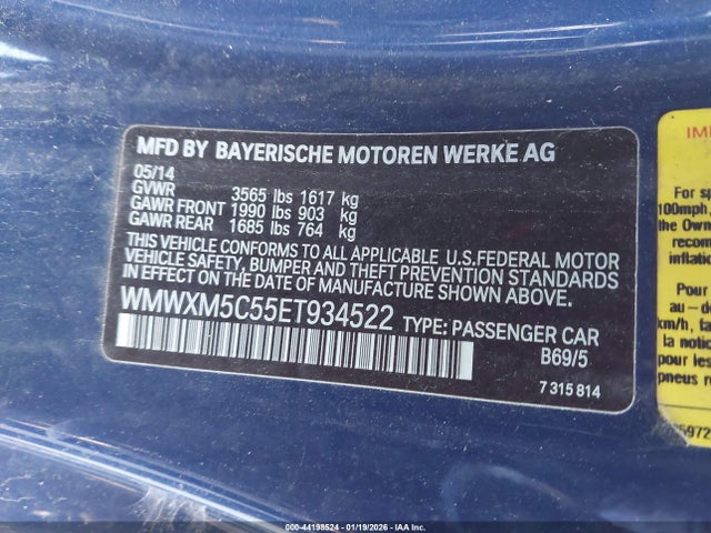 2014 MINI HARDTOP WMWXM5C55ET934522 Photo 8