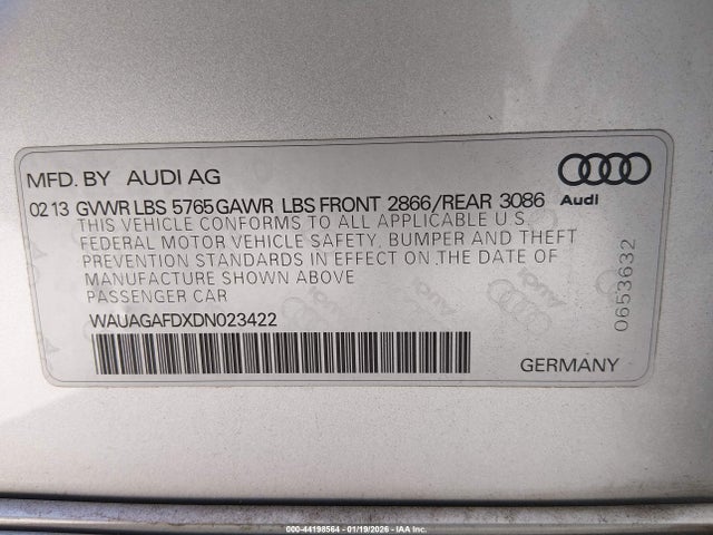 2013 AUDI A8 WAUAGAFDXDN023422 Photo 8