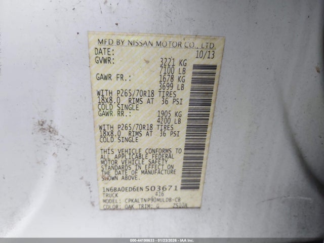 2014 NISSAN TITAN 1N6BA0ED6EN503671 Photo 8