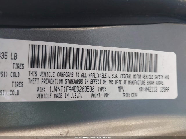 2011 JEEP COMPASS 1J4NT1FA4BD209590 Photo 8