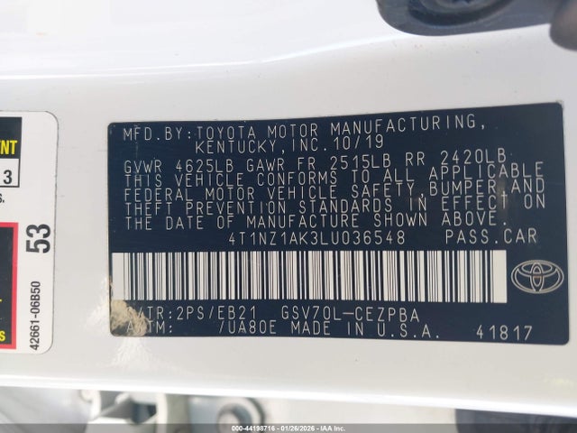 4T1NZ1AK3LU036548 Toyota CAMRY TRD