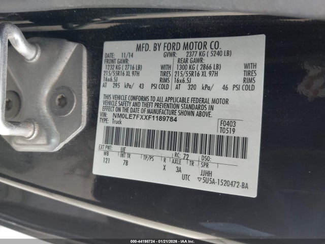 Ford Transit Connect Xlt 2015 NM0LE7FXXF1189784 Image 9