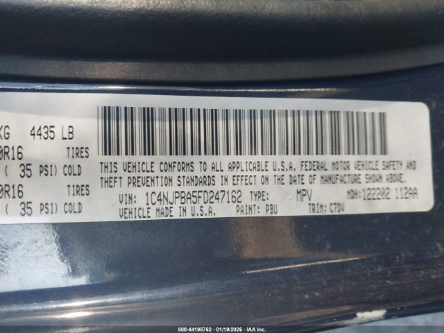 Jeep Patriot Sport 2015 1C4NJPBA5FD247162 Image 9