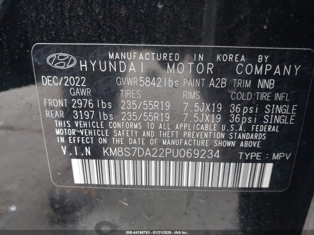 KM8S7DA22PU069234 Hyundai Santa Fe Plug-in Hybrid Limited