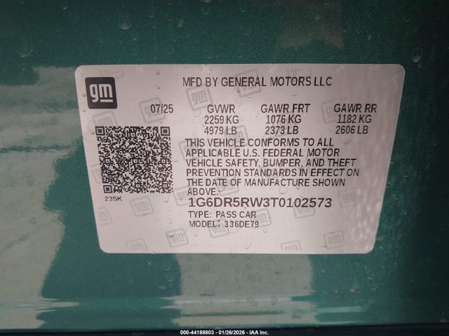 1G6DR5RW3T0102573 Cadillac Ct5-v V-series