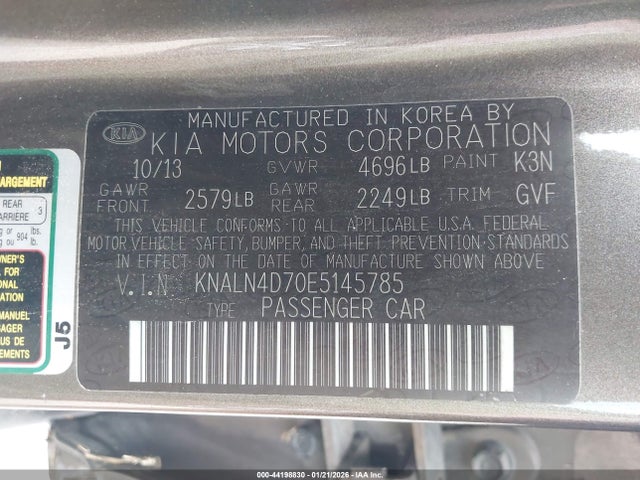 KNALN4D70E5145785 KIA Cadenza Premium