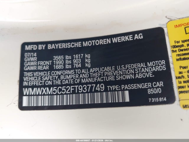 2015 MINI HARDTOP WMWXM5C52FT937749 Photo 8