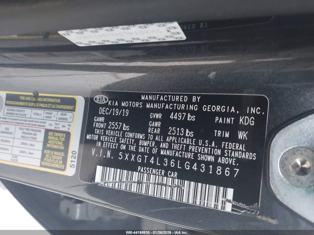 5XXGT4L36LG431867 KIA Optima Lx