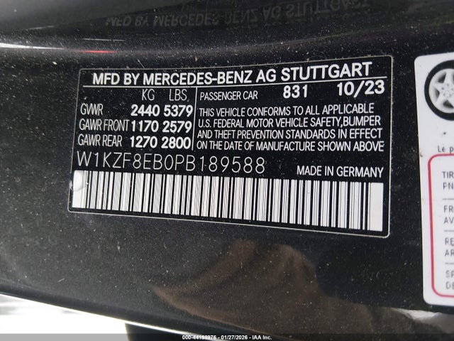 W1KZF8EB0PB189588 Mercedes-Benz E 350 4matic
