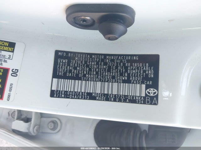 Toyota Corolla Le Plus 2015 5YFBURHE7FP308296 Image 9