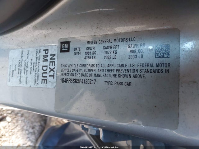 Buick Verano Convenience Group 2015 1G4PR5SK5F4125217 Image 9