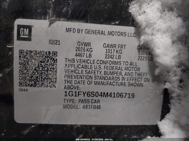 2021 CHEVROLET BOLT EV 1G1FY6S04M4106719 Photo 8