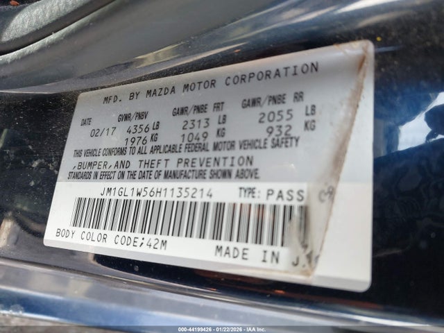 2017 MAZDA MAZDA6 JM1GL1W56H1135214 Photo 8