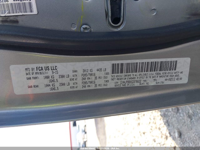 1C4NJPBB0GD576622 Jeep Patriot Sport