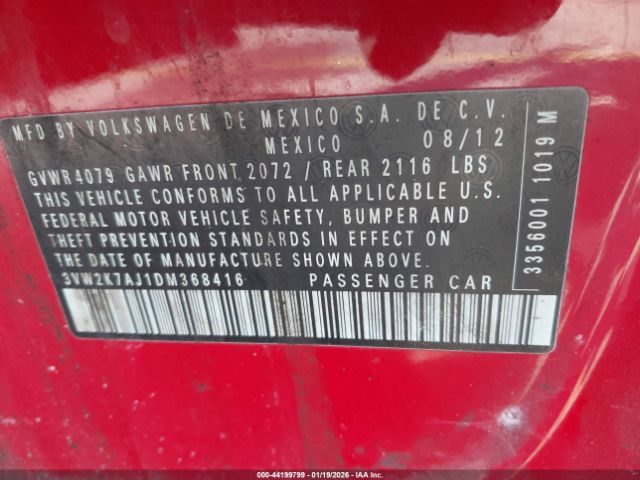 2013 VOLKSWAGEN JETTA 3VW2K7AJ1DM368416 Photo 8