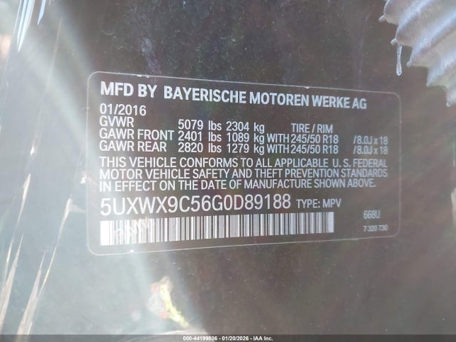 5UXWX9C56G0D89188 BMW X3 Xdrive28i
