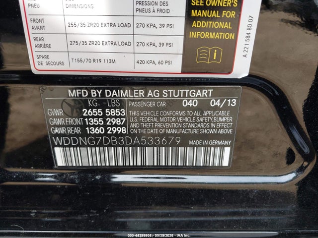 2013 MERCEDES-BENZ S 550 WDDNG7DB3DA533679 Photo 8