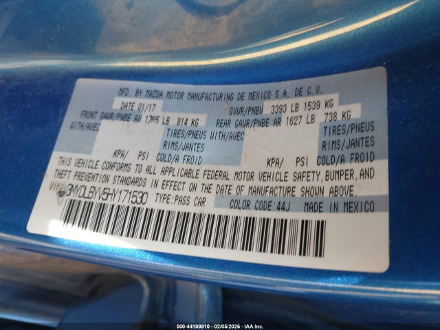 3MYDLBYV5HY171530 Toyota YARIS IA
