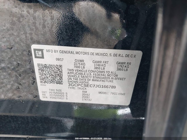 Chevrolet Silverado 1500 1lz 2018 3GCPCSEC7JG166789 Image 9