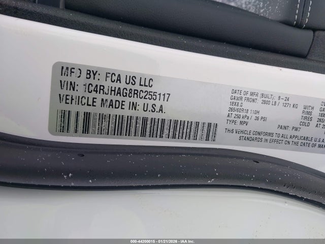 2024 JEEP GRAND CHEROKEE 1C4RJHAG8RC255117 Photo 8