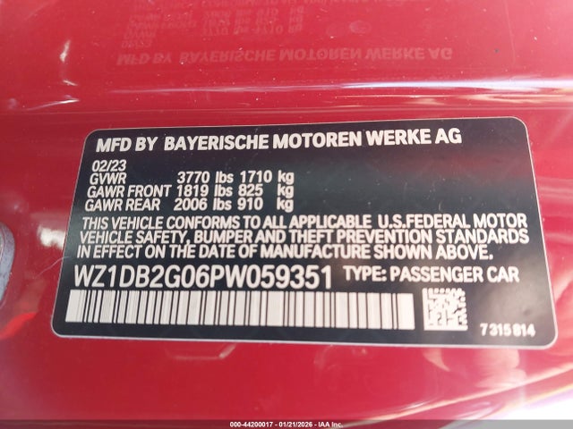 2023 TOYOTA GR SUPRA WZ1DB2G06PW059351 Photo 8