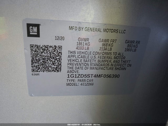 2021 CHEVROLET MALIBU 1G1ZD5ST4MF056390 Photo 8