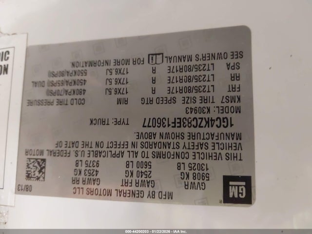 1GC4KZC83EF136077 Chevrolet Silverado 3500hd Work Truck