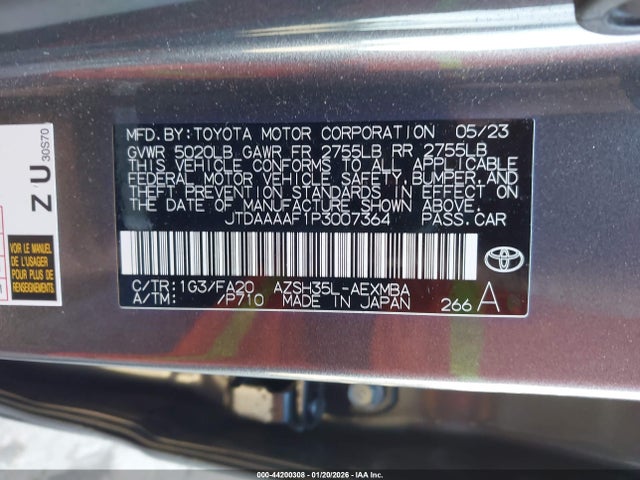 Toyota Crown Xle 2023 JTDAAAAF1P3007364 Image 9