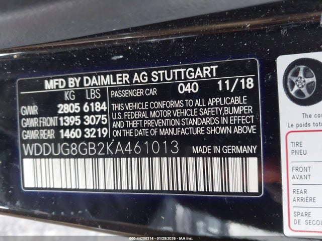 2019 MERCEDES-BENZ S 560 WDDUG8GB2KA461013 Photo 8