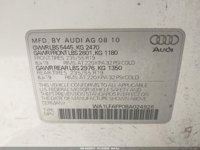 2011 AUDI Q5 WA1LFAFP0BA024926 Photo 8