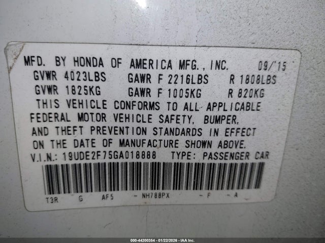 2016 ACURA ILX 19UDE2F75GA018888 Photo 8