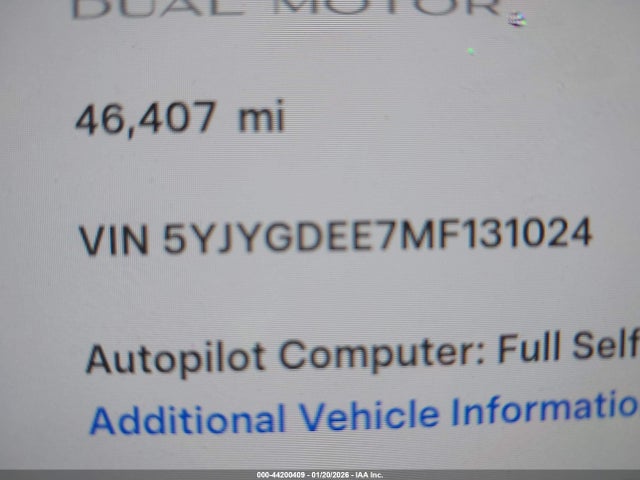 2021 TESLA MODEL Y 5YJYGDEE7MF131024 Photo 8
