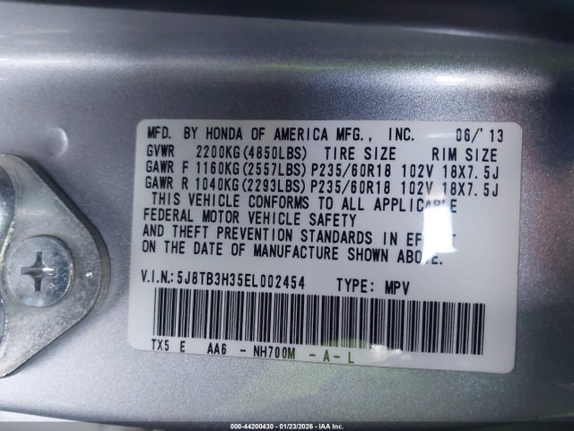 2014 ACURA RDX 5J8TB3H35EL002454 Photo 8