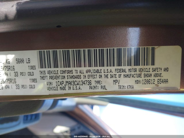 2012 JEEP LIBERTY 1C4PJMAK9CW134736 Photo 8