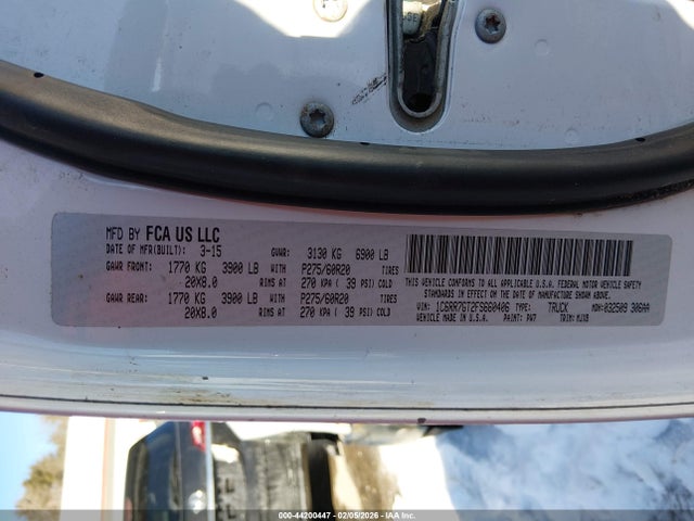 RAM 1500 Big Horn 2015 1C6RR7GT2FS660406 Image 9