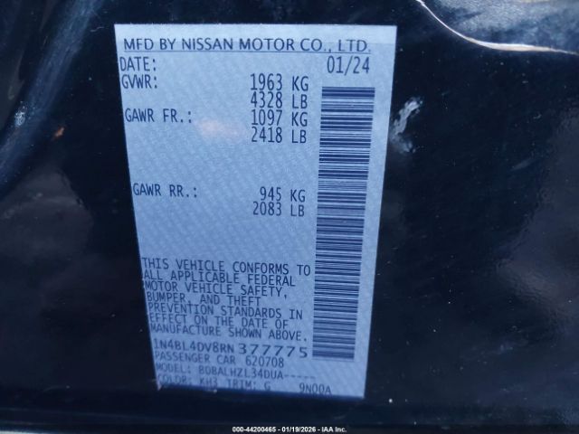 2024 NISSAN ALTIMA 1N4BL4DV8RN377775 Photo 8