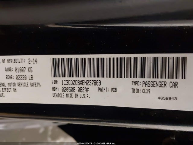 Dodge Avenger Sxt 2014 1C3CDZCBXEN237869 Image 9