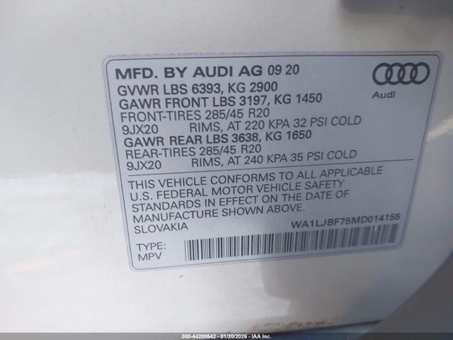 2021 AUDI Q7 WA1LJBF75MD014155 Photo 8