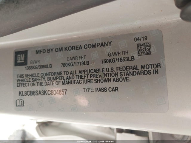 Chevrolet Spark Ls Cvt 2019 KL8CB6SA3KC804657 Image 9