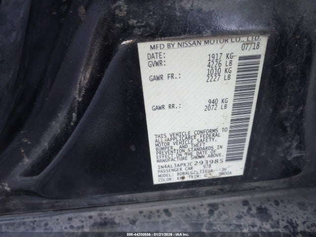 1N4AL3APXJC293985 Nissan Altima 2.5 S