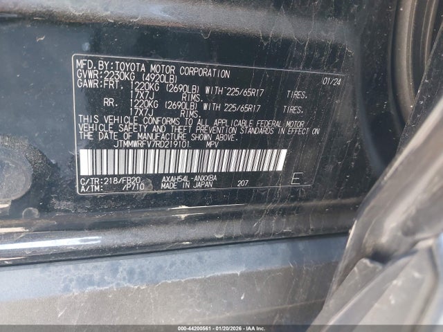 JTMMWRFV7RD219101 Toyota Rav4 Hybrid Le