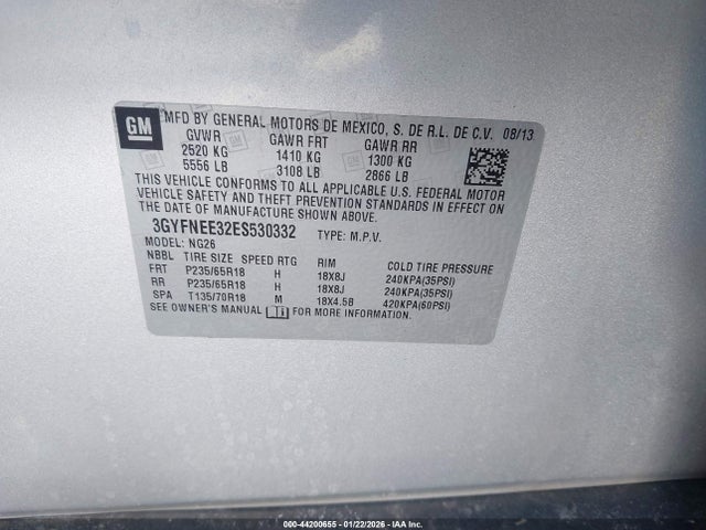 2014 CADILLAC SRX 3GYFNEE32ES530332 Photo 8