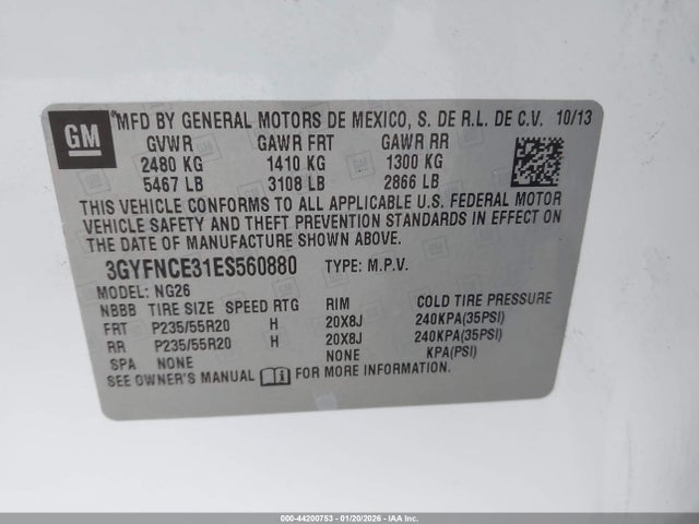 2014 CADILLAC SRX 3GYFNCE31ES560880 Photo 8